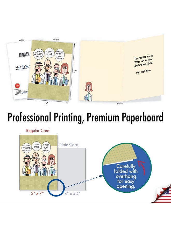 NobleWorks - 36 Assorted Hysterical Get Well Bulk Box Set Greeting Cards Envelopes - Mix Funny Feel Better Variety Pack For Men, Women (36 Designs, 1 Each) - Happy And Healthy Ac2798Gwg-B1X36 - Image 2