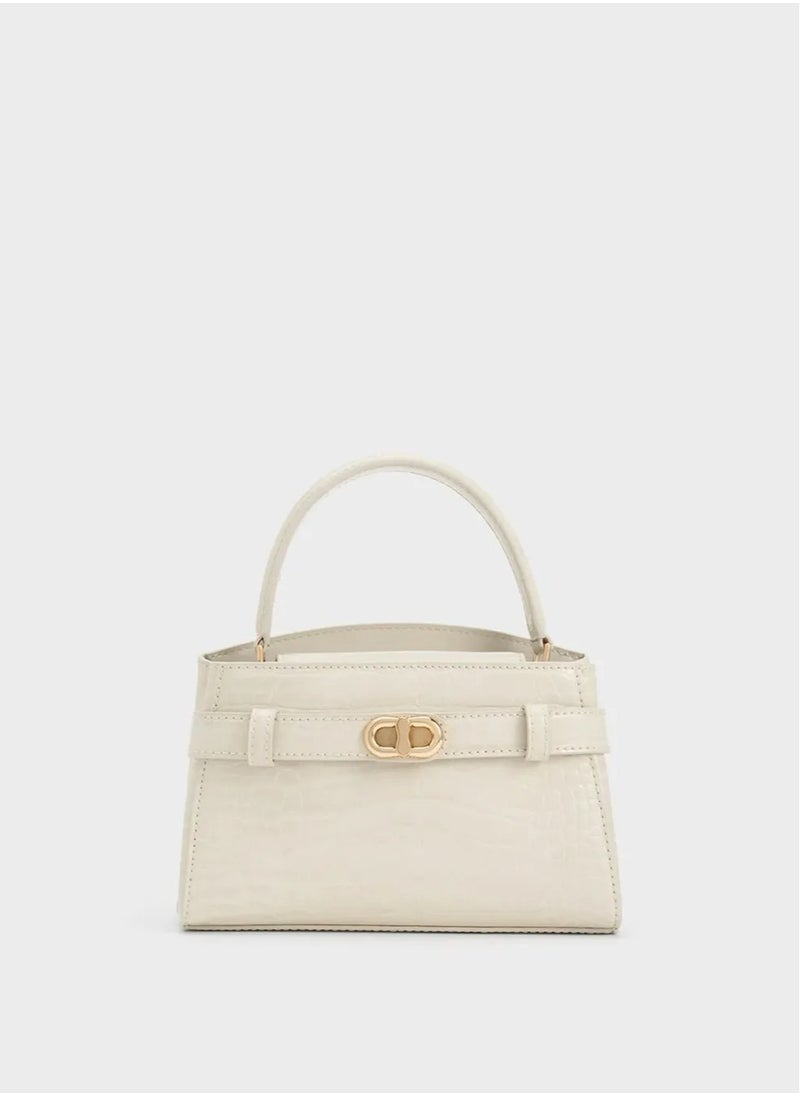 Charles & Keith Charles & Keith Metal Buckle Strap Tote Shoulder Bag  - Image 1