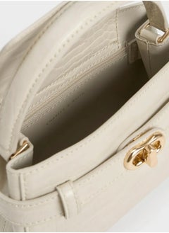 Charles & Keith Charles & Keith Metal Buckle Strap Tote Shoulder Bag  - Image 3