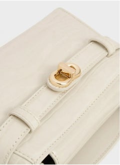 Charles & Keith Charles & Keith Metal Buckle Strap Tote Shoulder Bag  - Image 4