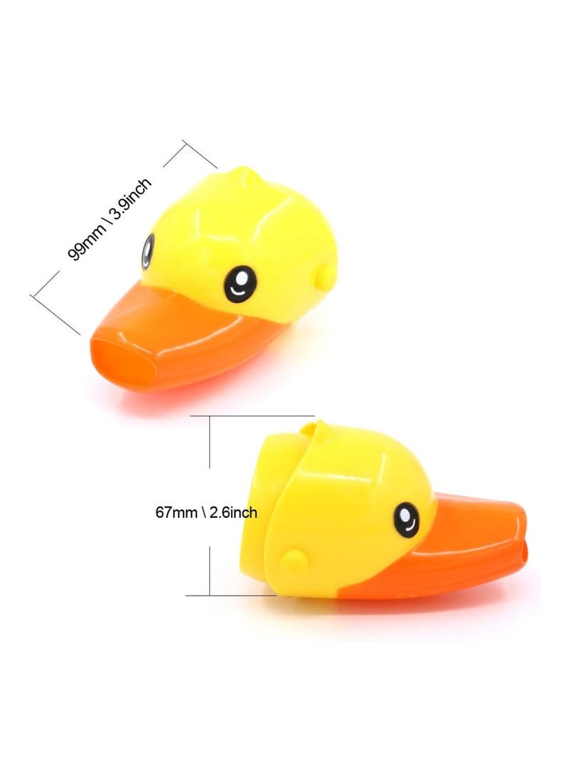 Rustark Cartoon Faucet Extender Sink Handle Extender Set Of 3, Yellow Duck, Pink Elephant, Blue Dolphin  - Image 3