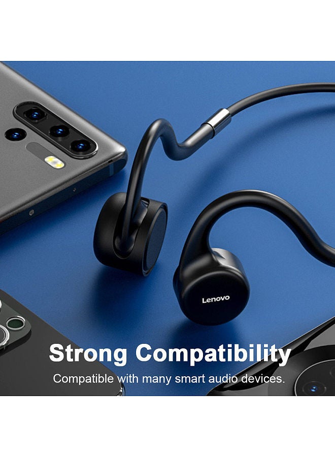 Lenovo X5 Bone Conduction Headphones 8GB MP3 Player Wireless BT5.0 Earphone IPX8 Waterproof Swimming Sports Headset Hands-free with Microphone