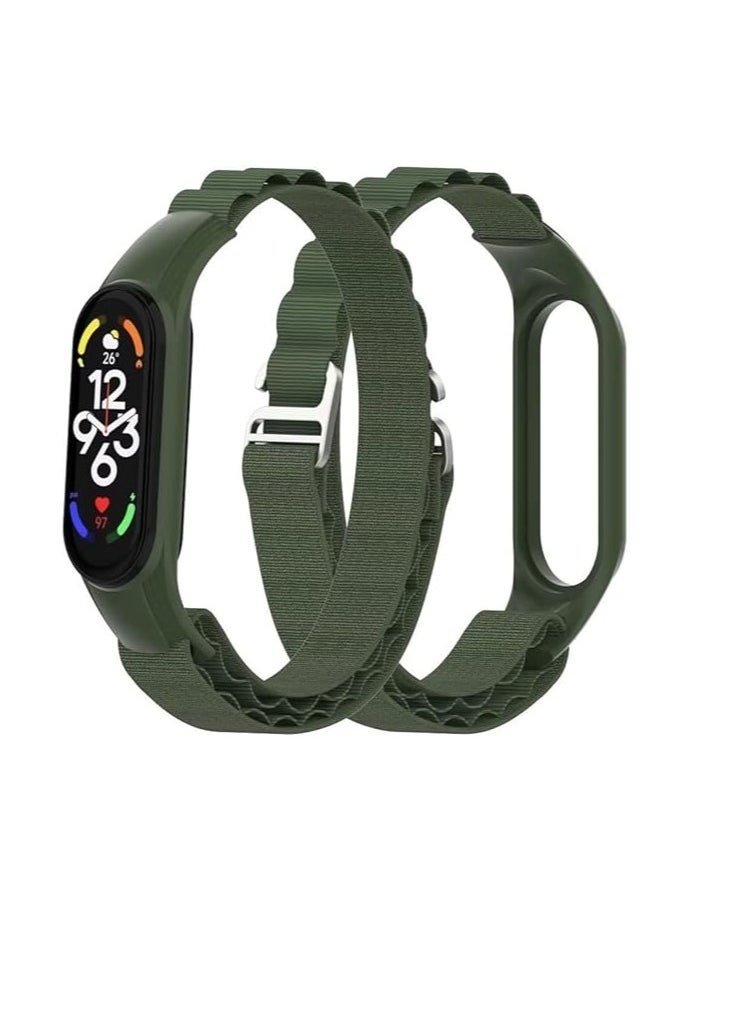Generic Alpine Loop Band for Xiaomi Mi Band 7/Mi Band 6/Mi Band 5/Mi Band 4/Mi Band 3,Women Men Nylon Sport Solo Loop Rugged Wristband with G‑Hook  - Image 1