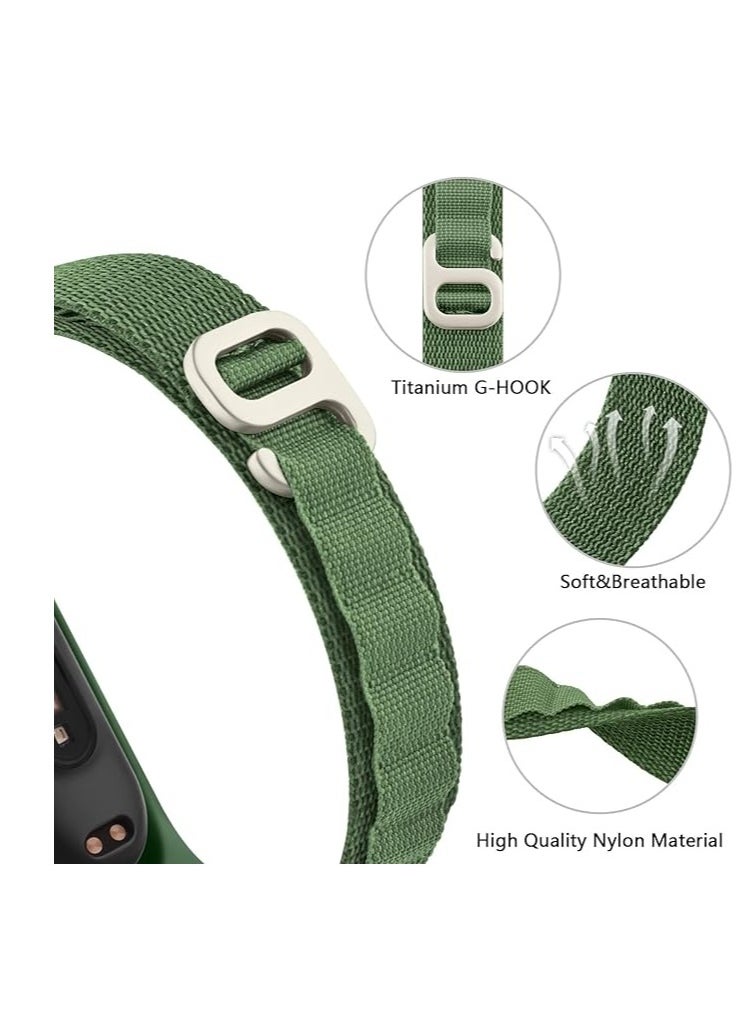 Generic Alpine Loop Band for Xiaomi Mi Band 7/Mi Band 6/Mi Band 5/Mi Band 4/Mi Band 3,Women Men Nylon Sport Solo Loop Rugged Wristband with G‑Hook  - Image 3