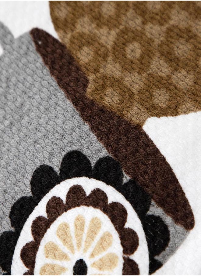 T-fal - T-Fal Textiles 62459 2-Pack Coffee Cup Print Dual Sided Woven Weave Cotton Kitchen Dish Towel - Image 1