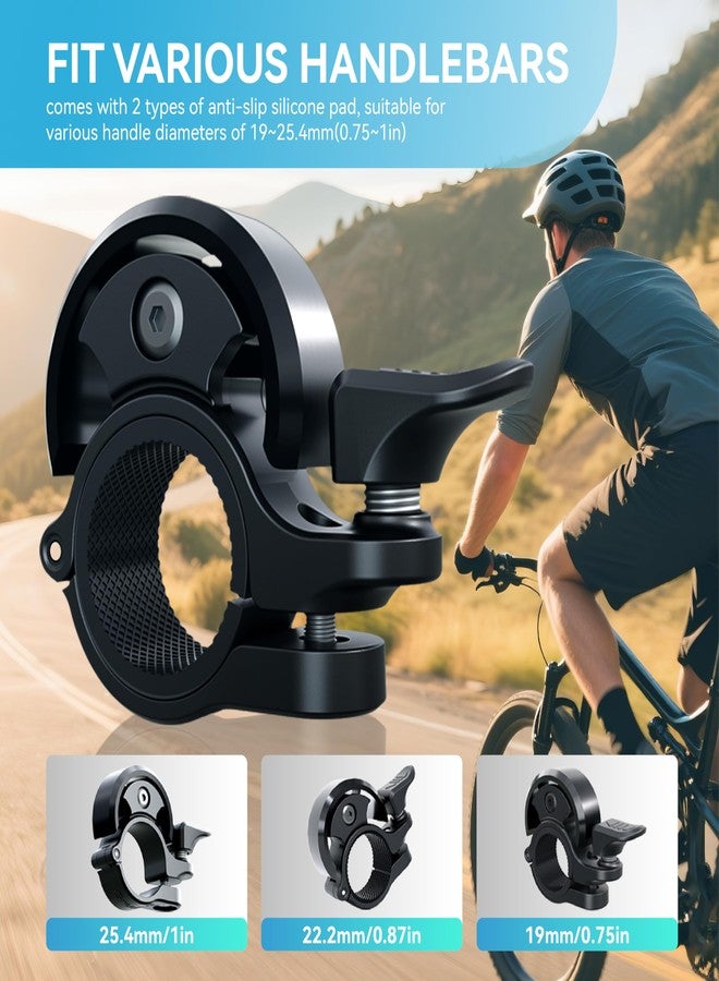 Greallthy Bike Bell, Aluminum Alloy Bicycle Bell with Clear Loud Sound, Bike Bells for Adults and Kids, Sturdy and Compact Bell Fits 0.75-1in(19-25.4mm) Handlebar for Mountain, Road Bikes. - Image 2