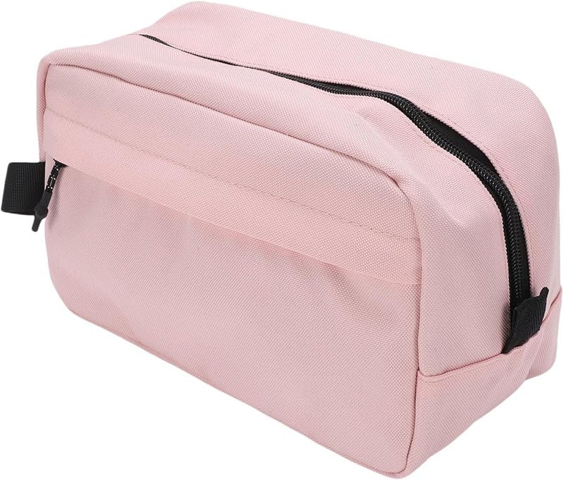 Fockety Waterproof Nylon Hanging Toiletry Bag For Men And Women Pink With Compartments - Image 2
