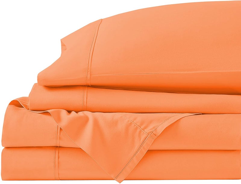 Filbert Platinum Premium Collection Egyptian Cotton 400TC Orange 2 Piece Pillow Covers 20 x 30 Inches - Image 3