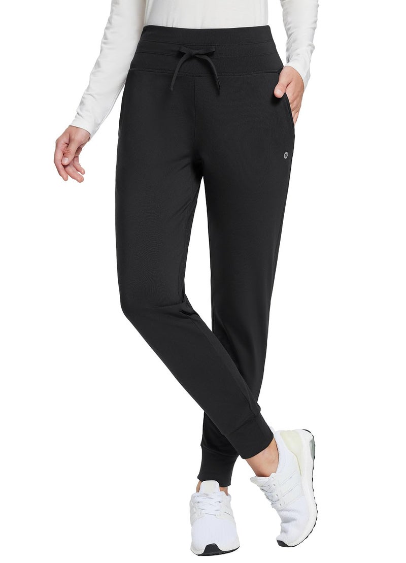 baleaf Fleece Lined Joggers Women Waterproof Thermal Sweatpants Warm Pants Cold Weather Running Gear Hiking Jogging Workout Charcoal L - Image 2