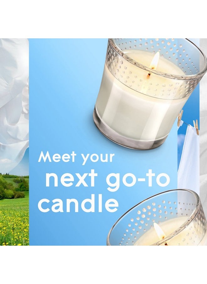 Glade Glade Candle Jar, Air Freshener, Clean Linen, 3.4 oz, 2 Count  - Image 2