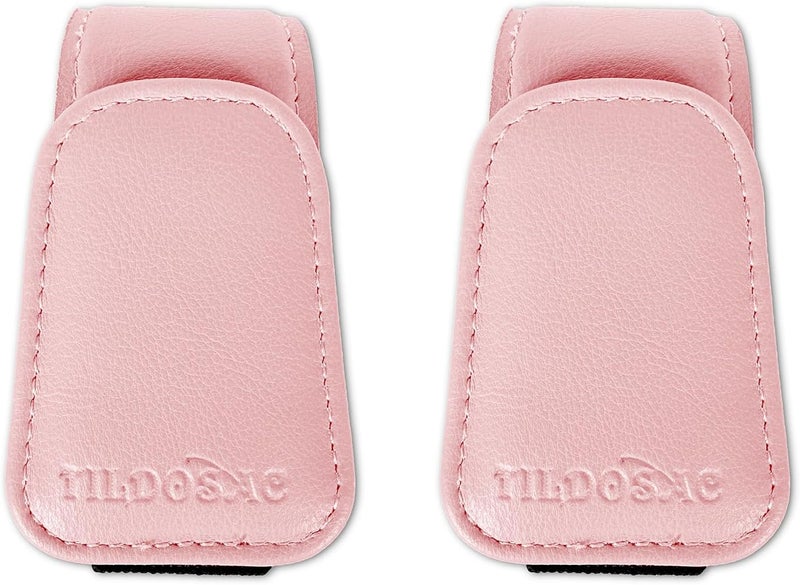TILDOSAC Sunglass Holder Organizer Clip for Car Visor, Durable and Scratch Resistant Sunglasses Organizer with Magnetic Clip, 2Pack Pink Car Interior Essentials Accessories for Men Women Aesthetic - Image 2