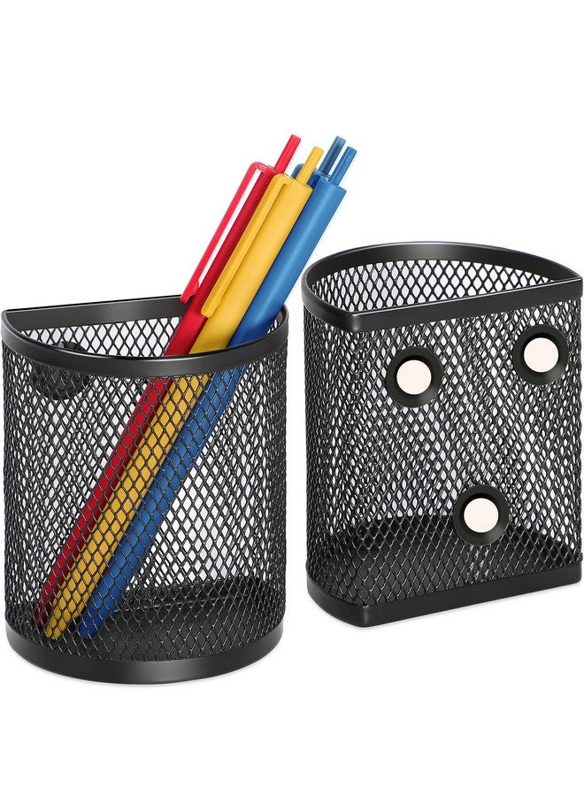 ماكسجير حامل أقلام مغناطيسي، عبوة من 2 منظم خزانة، حامل أقلام شبكي لمكتب حامل أقلام تحديد - مغناطيس قوي للغاية مثالي للخزانة والثلاجة واللوحة القابلة للمسح الجاف والسبورة البيضاء - Image 1