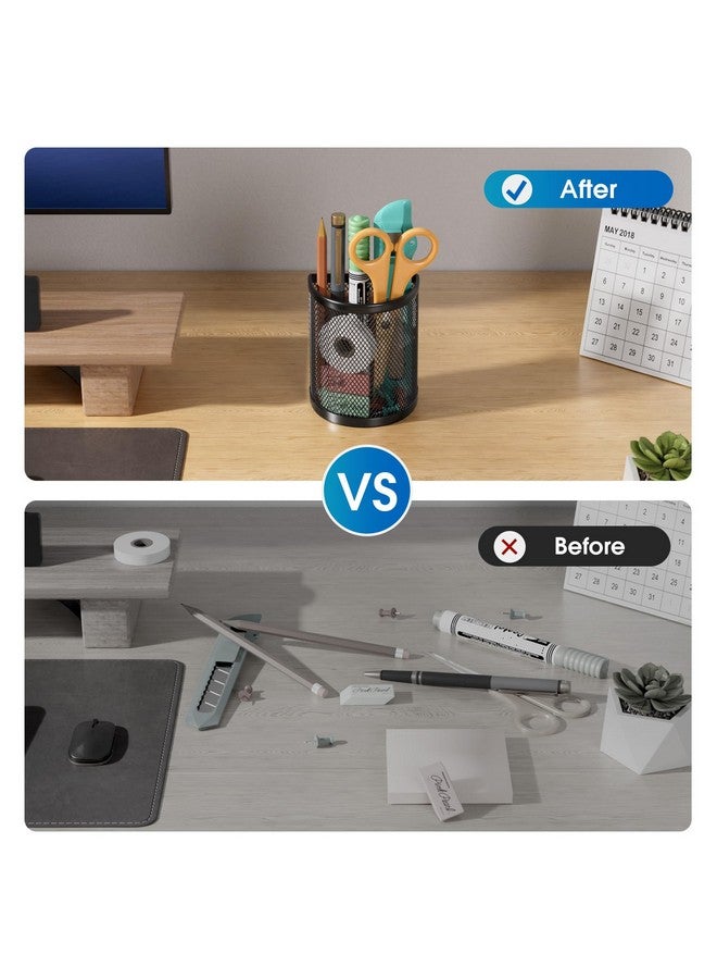 ماكسجير حامل أقلام مغناطيسي، عبوة من 2 منظم خزانة، حامل أقلام شبكي لمكتب حامل أقلام تحديد - مغناطيس قوي للغاية مثالي للخزانة والثلاجة واللوحة القابلة للمسح الجاف والسبورة البيضاء - Image 4