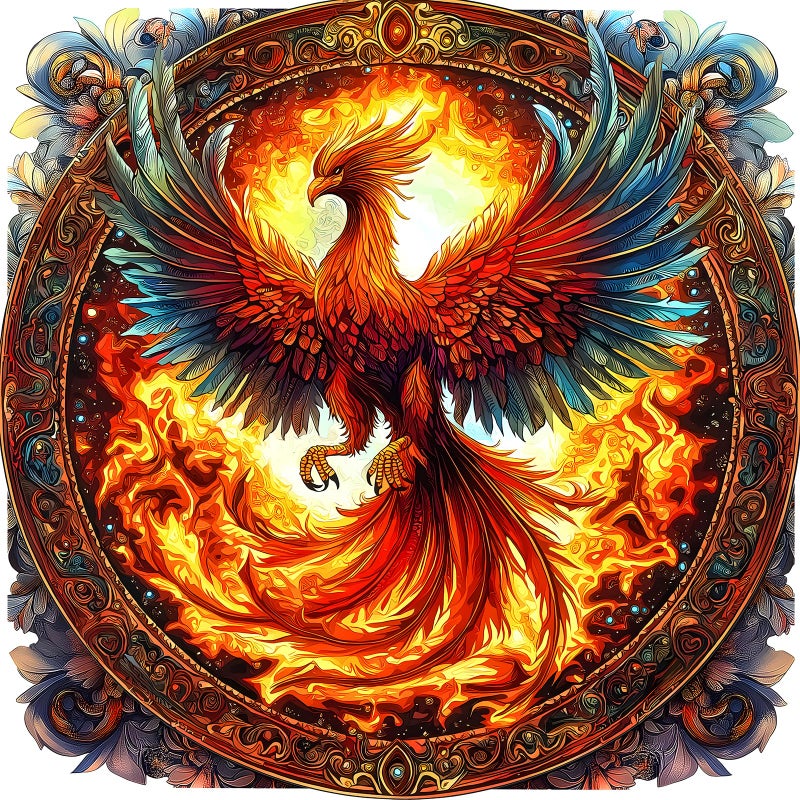 MINIWAN Phoenix Rising Jigsaw Puzzle Challenging 500 Piece Puzzle for Adults Unique Family Activity 20x20 Inch Great for Mindfulness Relaxation - Image 3