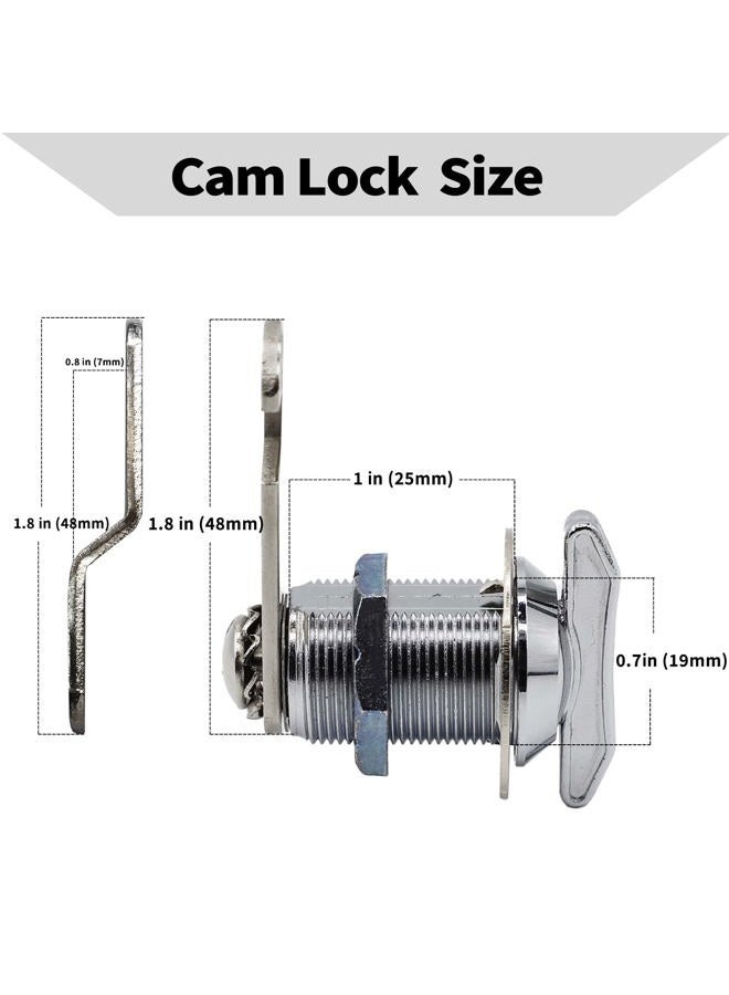 ESUDNT RV Compartment Latch RV Thumb Latch 1 inch Thumb Operated Offset Cam Lock, Keyless Cabinet Thumb Lock for Camper, Trailer, Motorcycles, Mailbox, Drawer (4 Pack, 100% Metal) - Image 5