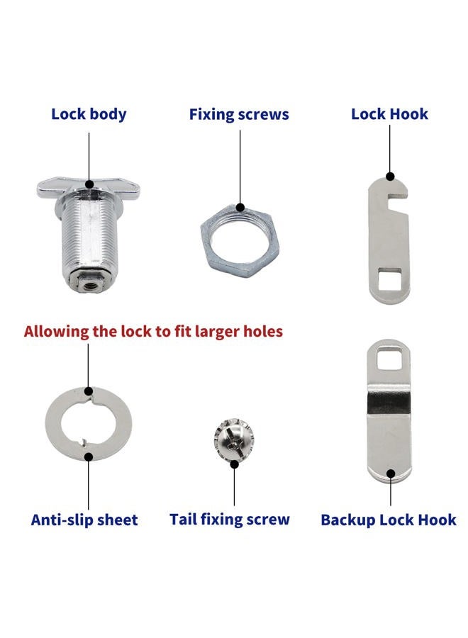 ESUDNT RV Compartment Latch RV Thumb Latch 1 inch Thumb Operated Offset Cam Lock, Keyless Cabinet Thumb Lock for Camper, Trailer, Motorcycles, Mailbox, Drawer (4 Pack, 100% Metal) - Image 2