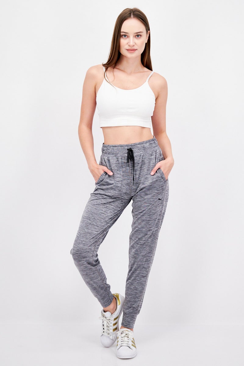 PUMA Women Regular Fit Heather Training Track Pants, Grey - Image 3
