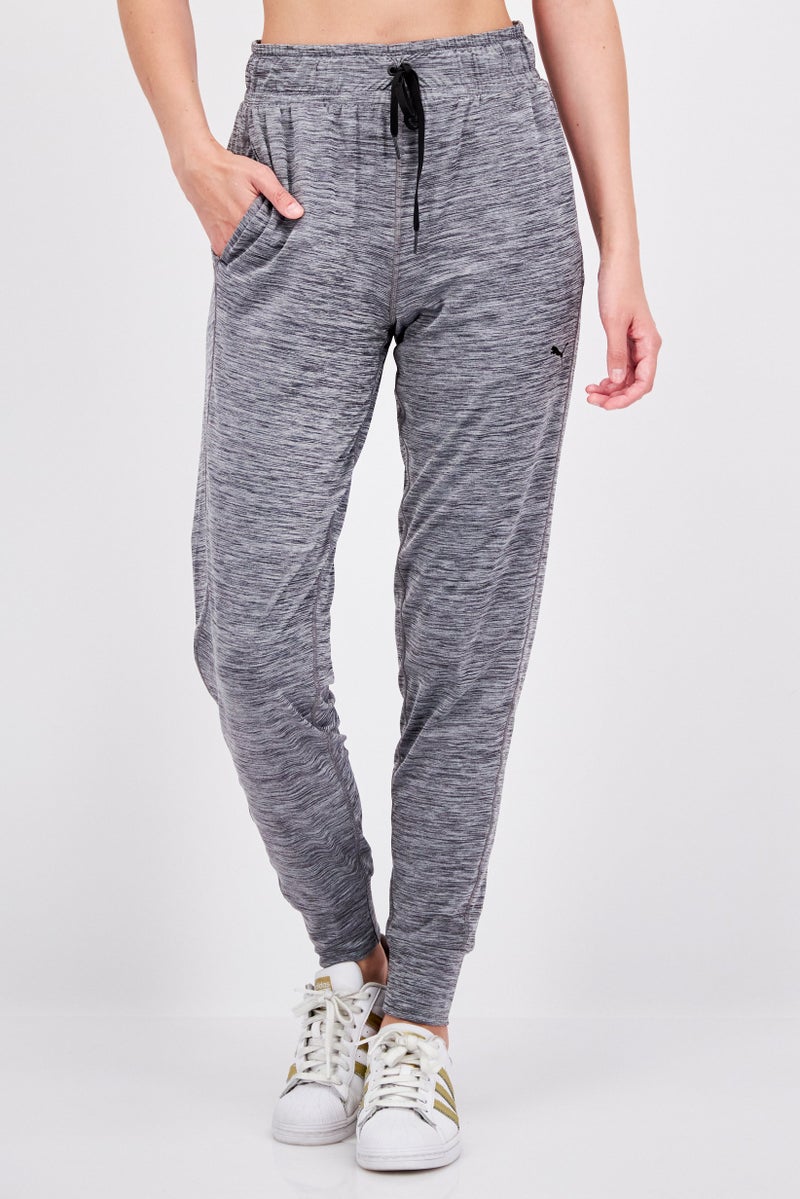 PUMA Women Regular Fit Heather Training Track Pants, Grey - Image 1