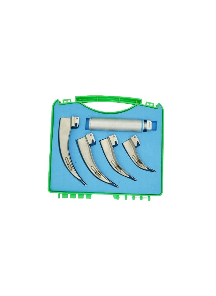 TNM Laryngoscope 4 Blades Macintosh Standard Handles with Box EMT Diagnostic - Image 3