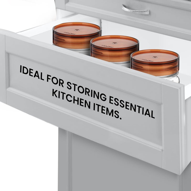 TREO By Milton Vintage Glass Jar with Airtight Lid Kitchen Storage Containers, BPA Free, Glassy Storage Organizer, Multipurpose Dabba for Food, Spice, Cereals, Cookies, Dry Food, Set of 3, 350ml each - Image 4