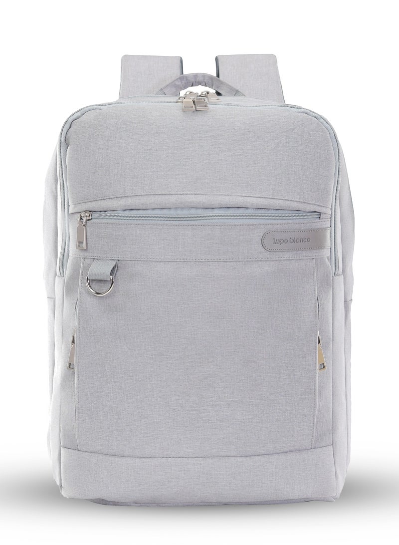 Lupo bianco Multi-Pocket Backpack - Light Grey  - Image 1