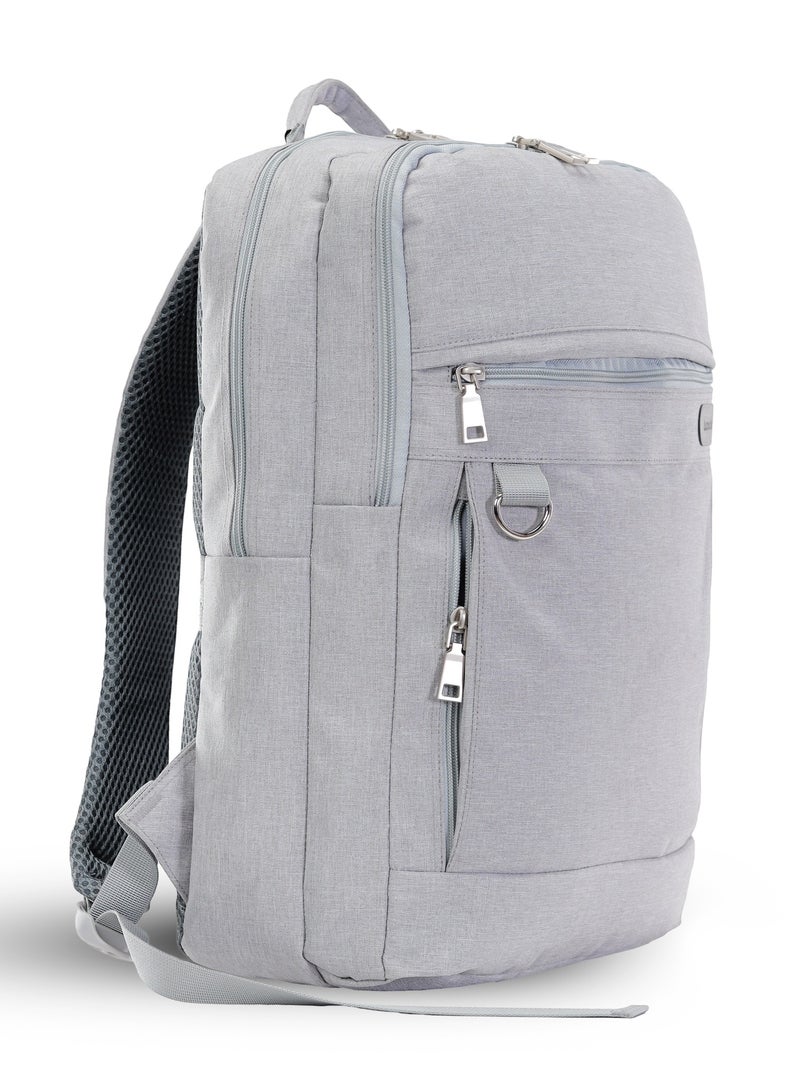 Lupo bianco Multi-Pocket Backpack - Light Grey  - Image 3