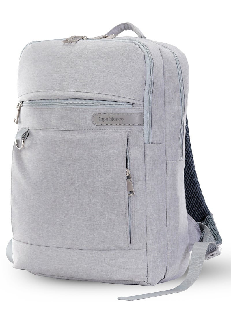 Lupo bianco Multi-Pocket Backpack - Light Grey  - Image 4