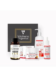 VOLAMENA WITH DEVICE Volamena Glutathione Skin Care Kit I Glutathione Serum I Gluta+ Cream I Gluta Face Wash I L-Glutathione Tablets I Pack Of 4  - Image 1