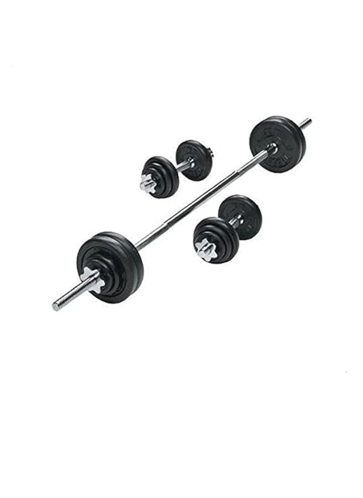 Top Fit Top fit Weight and Bar Set, 21 Pieces, 105 kg - Black and Silver  - Image 1