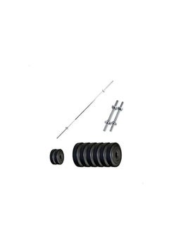 Top Fit Top fit Weight and Bar Set, 21 Pieces, 105 kg - Black and Silver  - Image 2