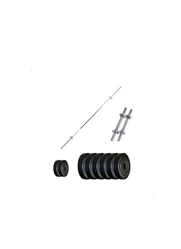 Top Fit Top fit Weight and Bar Set, 21 Pieces, 105 kg - Black and Silver  - Image 2