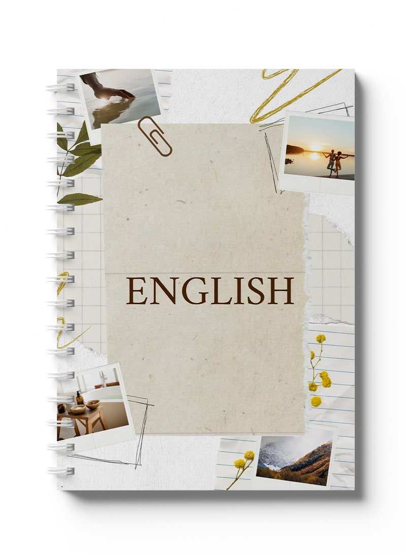 LOWHA English Sprial Notebook, 60 Sheets with Hard Paper Cover Multicolour - Image 1