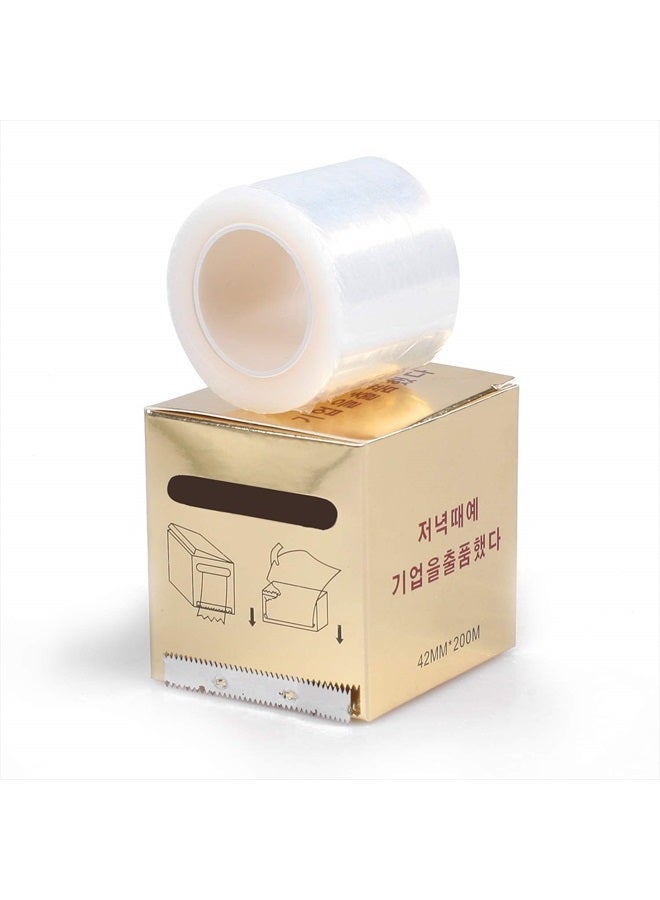 fenshine 4 PCS Disposable Eyebrow Tattoo Plastic Wrap Preservative Film For Professional Eyebrow Lips Permanent Make Up Supplies Wrap Cover Tape Roll (4 Rolls Preservative Film) - Image 3