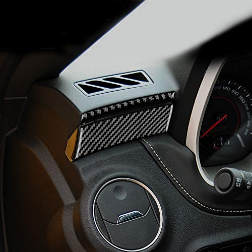 AIRSPEED Carbon Fiber Car Center Console Dash Panel Sticker Interior Trim Decal Accessories for Chevrolet Camaro 2010 2011 2012 2013 2014 2015 (Black) - Image 5