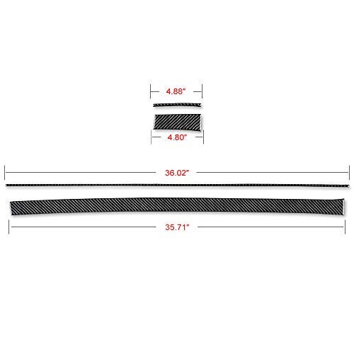 AIRSPEED Carbon Fiber Car Center Console Dash Panel Sticker Interior Trim Decal Accessories for Chevrolet Camaro 2010 2011 2012 2013 2014 2015 (Black) - Image 2