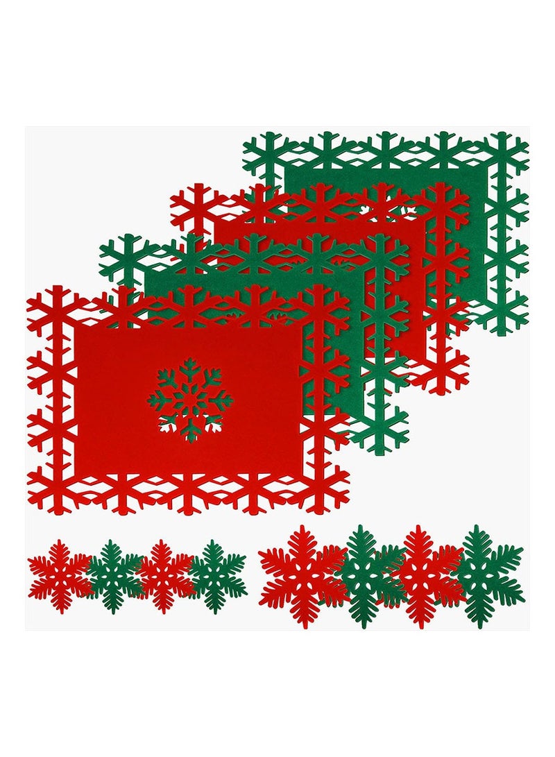 12 قطعة من مفارش الأطباق اللباد مناسبة لمطاعم الفنادق والمفارش العائلية عيد الميلاد (الوقايات) - Image 2