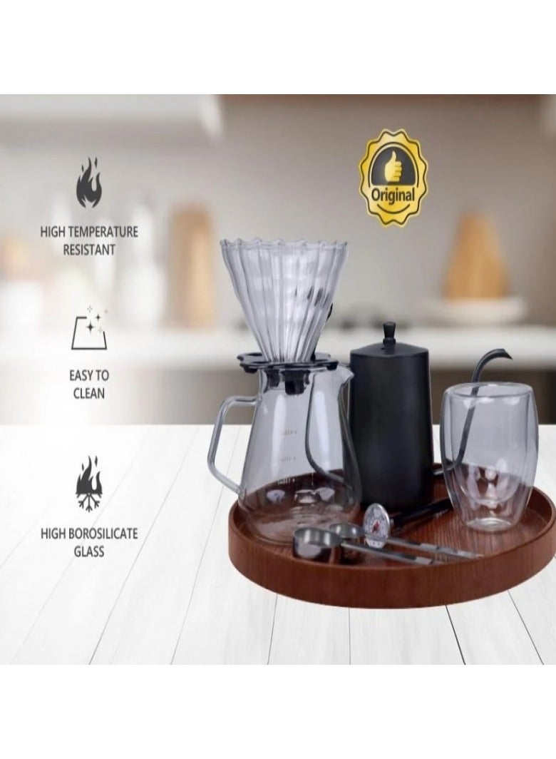 بريمو بلس مجموعة ماكينة تحضير القهوة ، 12 قطع من ملحقات القهوة مع حقيبة حمل محمولة، مجموعة قهوة باريستا بالتنقيط لحقيبة ادوات القهوة المختصة v60 - Image 5