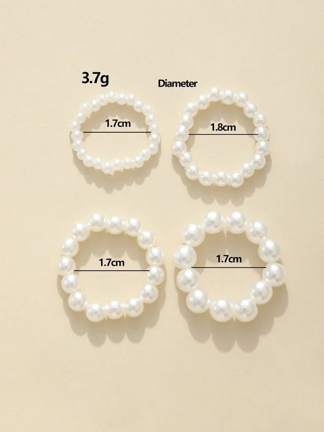 Take Two Take Two Set of 4 - Faux Pearl Ring