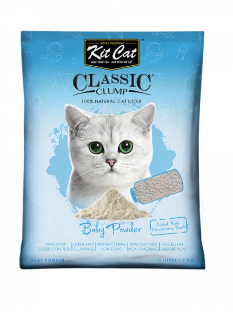 Kit Cat - Kit Cat Sand Classic for Cats with Baby Powder Scent 10L - Image 1