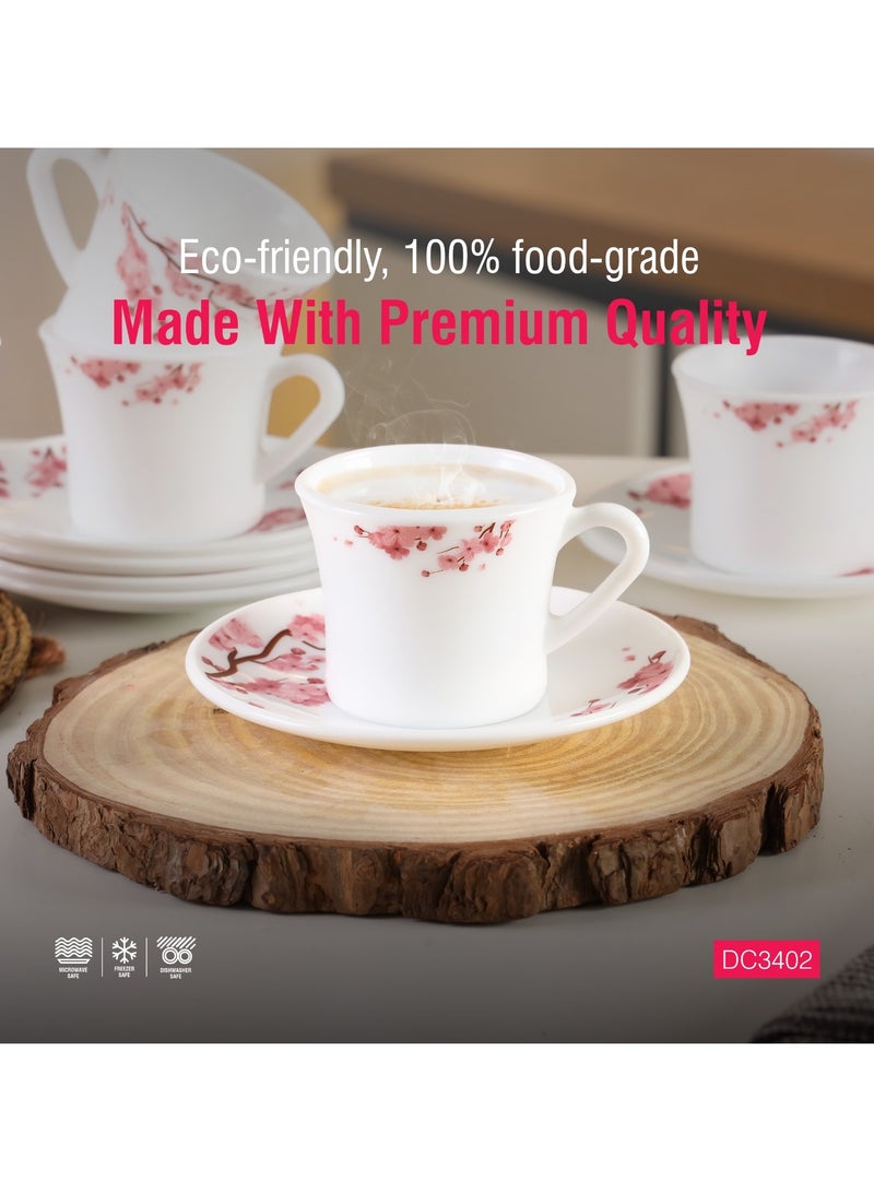 Delcasa 12 Piece Opalware Cup and Saucer Set- DC3402 - Image 2