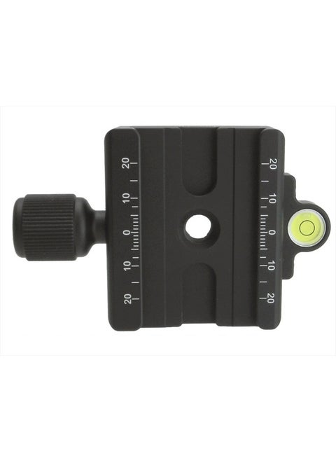 DAC-60 60mm QR Clamp 3/8" w 1/4" Adapter & Level Arca-Swiss Compatible for Tripod Head Quick Release