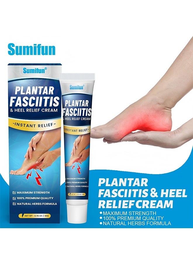 سوميفون plantarfasciitis & كريم تخفيف الكعب，كريم تخفيف الألم，Plantar Fasciitis Brush-On الكعب تخفيف الألم، عميق لتهدئة التهاب الكعب، 20g - Image 1