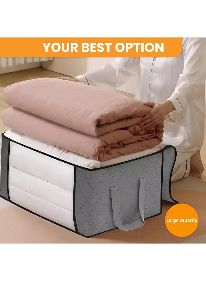 ZERIFAM Storage Bags, 6 Pcs Large Capacity Storage Bags - 90L Clothing Storage Foldable, Bedsheet Storage Bags, Suitable For Storing Duvet Covers, Blankets, Clothing, And Household Items. - Image 5