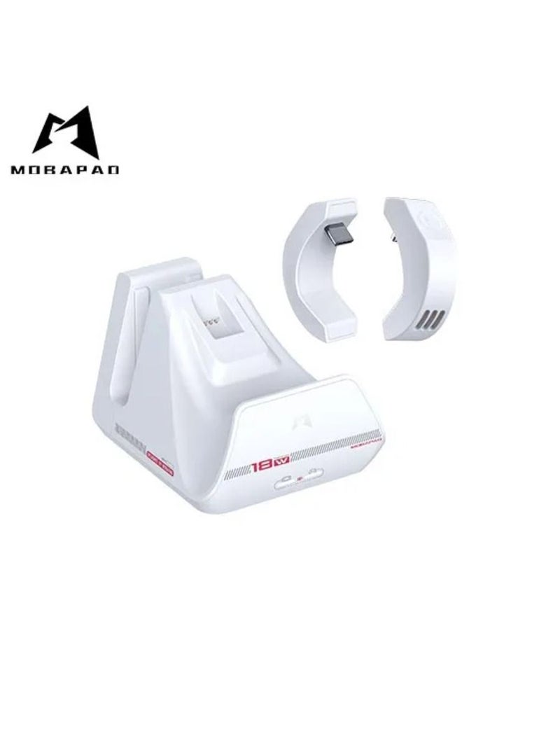 Mobapad Wireless Dock Station for Nintendo Switch Switch Pro Controllers TV Mode 4K Hdmi Output Pd3.0, White - Image 1