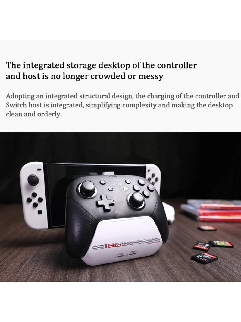 Mobapad Wireless Dock Station for Nintendo Switch Switch Pro Controllers TV Mode 4K Hdmi Output Pd3.0, White - Image 5