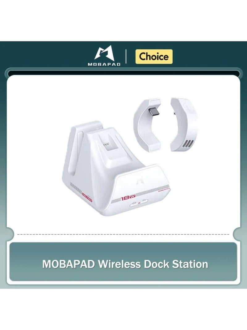 Mobapad Wireless Dock Station for Nintendo Switch Switch Pro Controllers TV Mode 4K Hdmi Output Pd3.0, White - Image 2