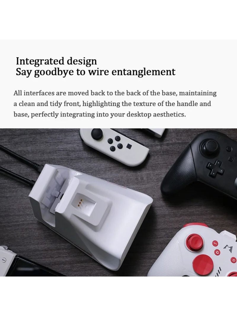 Mobapad Wireless Dock Station for Nintendo Switch Switch Pro Controllers TV Mode 4K Hdmi Output Pd3.0, White - Image 3
