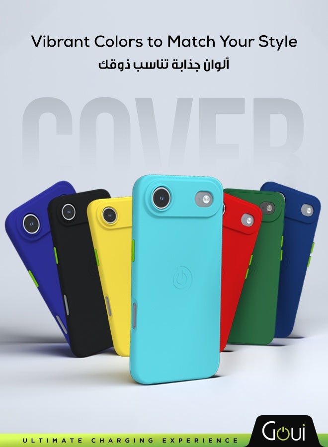 Goui iPhone 17 Air Case | Full-Coverage | MagSafe | Wireless Friendly | Colorful | Soft Touch | Magnetic Design for Mount Steel Grey - Image 4