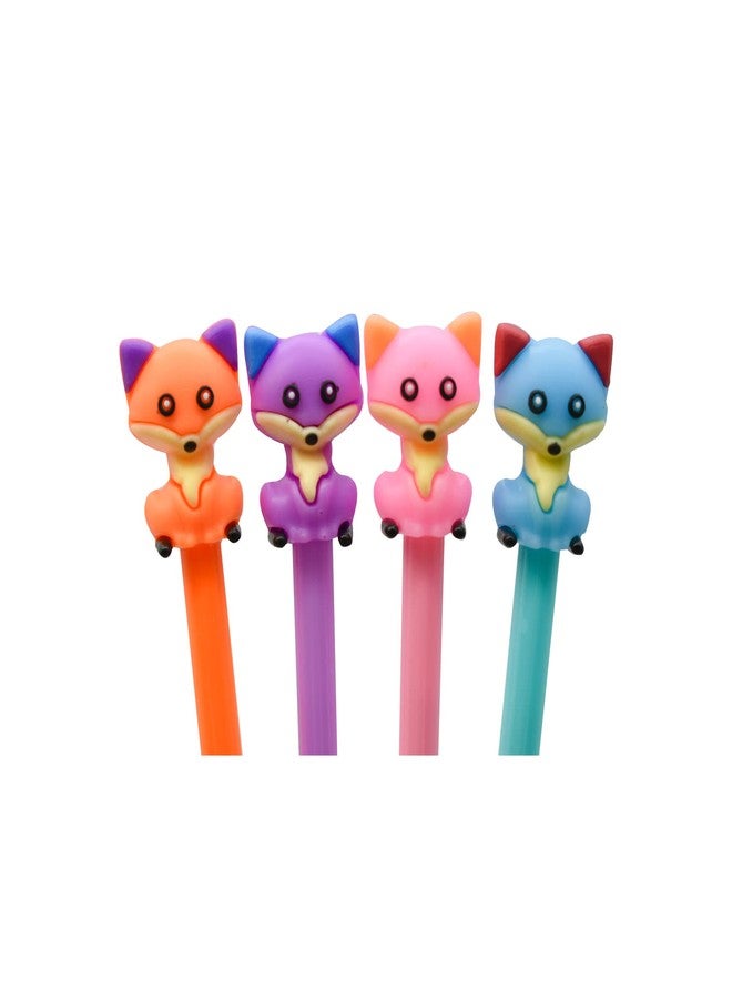Lopenle 12PCS Kawaii Fox Pens Novelty Animal Gel Pen Foxes Pen 0.5mm Black Ink For School Home Office Stationery Store - Image 2