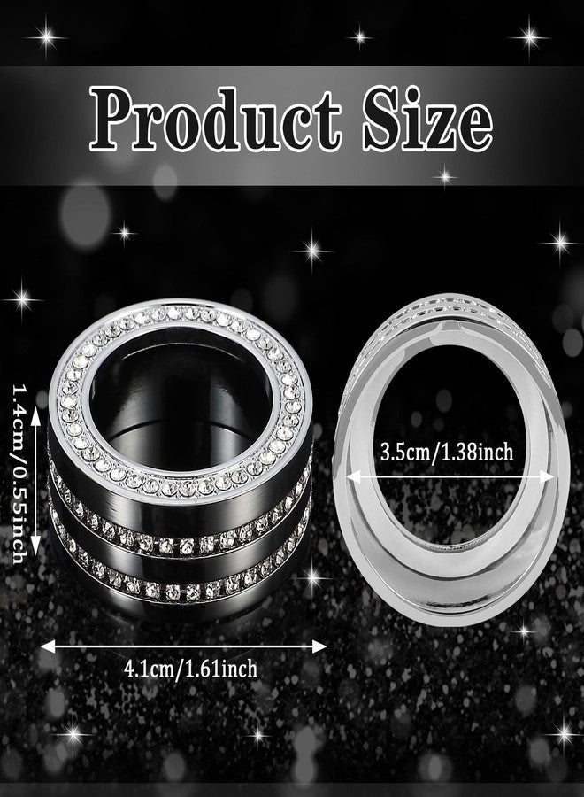 TOMALL Bling AC Air Conditioning Knob Button Cover Compatible with Honda Accord 2024 2025 for CRV HRV Civic Centre Console Air Conditioner Switch AC Climate Knob Cap Bling Interior Accessories for Car - Image 2